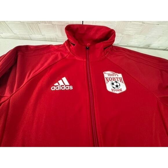 NWT!! "ADIDAS" Zip Up Jacket SPOT ON SLEEVE SZ S MEN'S T Bays Soccer FINAL SALE! - Picture 7 of 16